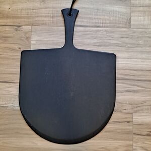 Sleek Black European Style Charcuterie Board Wood Beveled Edge